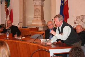 Ugo Freguja alla presentazione del libro a Chioggia.