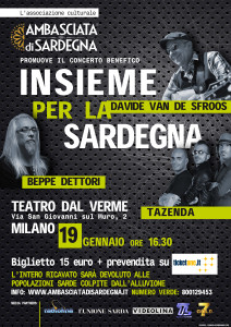 Locandina concerto Insieme per la Sardegna