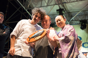 Girotonno Giappone chef Haruo Ichikawa e Lorenzo Lavezzari premio Giuria popolare
