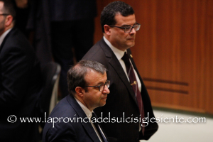 Il deputato Emanuele Cani e l'assessore della Sanità Luigi Arru.